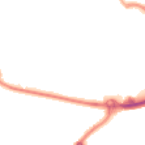 Night-time road noise heatmap for PO16 0EA