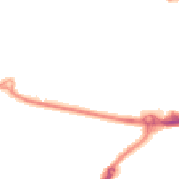 Night-time road noise heatmap for PO16 0EL