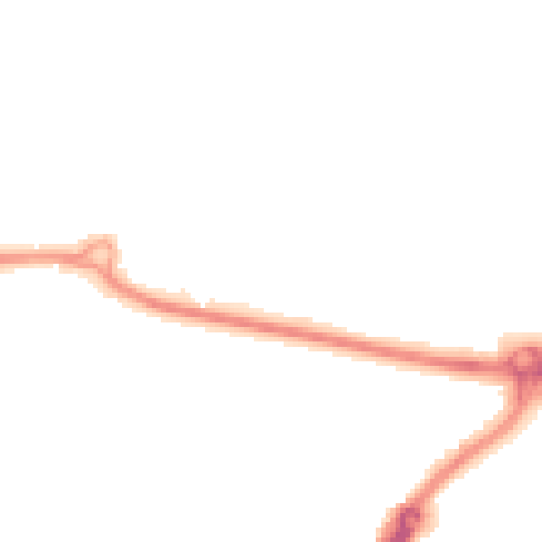 Night-time road noise heatmap for PO16 0EQ
