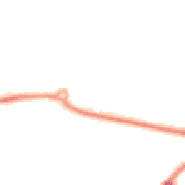 Night-time road noise heatmap for PO16 0ET