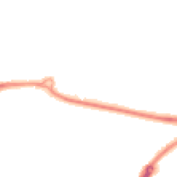 Night-time road noise heatmap for PO16 0HF