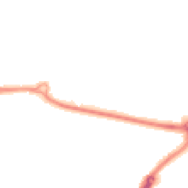 Night-time road noise heatmap for PO16 0HP