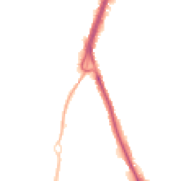 Night-time road noise heatmap for PO16 0QG