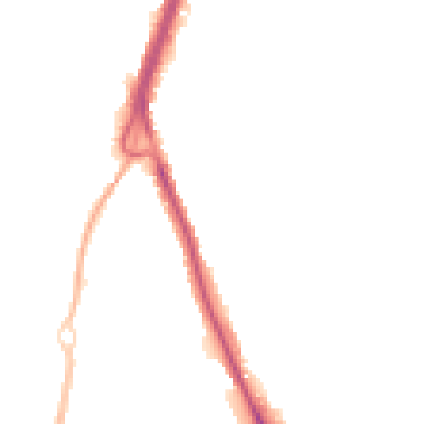 Night-time road noise heatmap for PO16 0SN