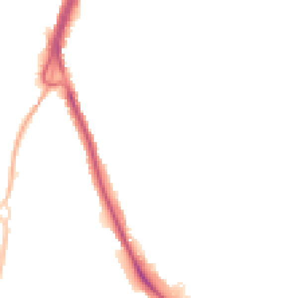 Night-time road noise heatmap for PO16 0TQ