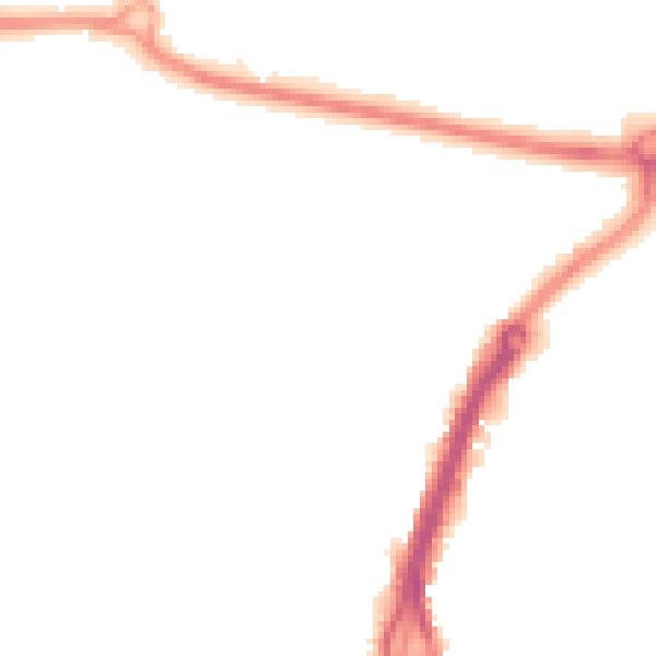 Night-time road noise heatmap for PO16 0TR