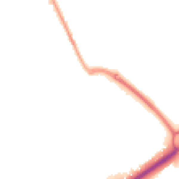 Night-time road noise heatmap for PO16 7EX