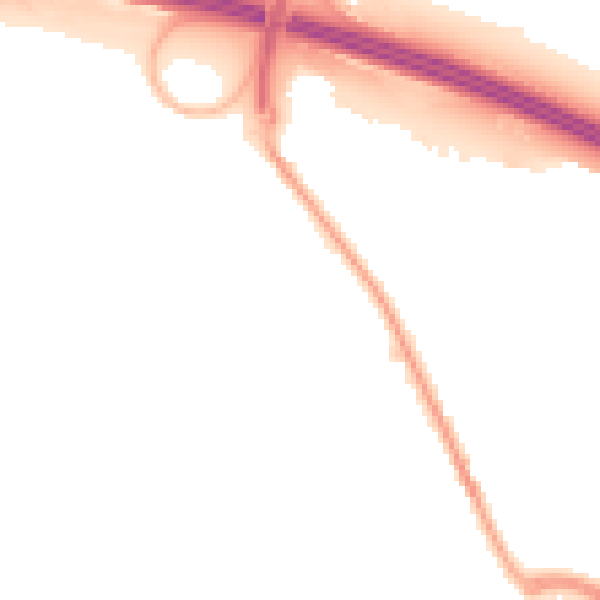 Night-time road noise heatmap for PO16 7HD