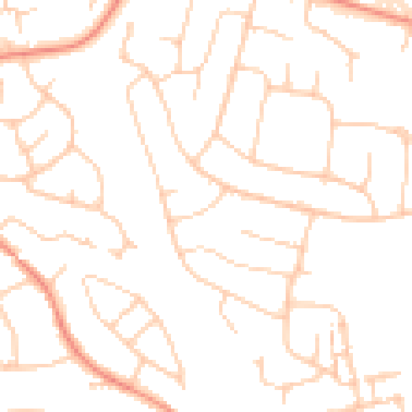 Daytime road noise heatmap for PO16 7LU