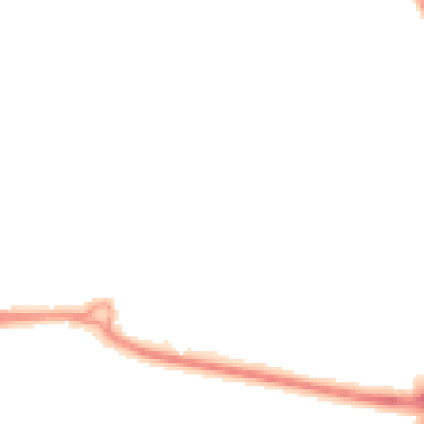 Night-time road noise heatmap for PO16 7SW