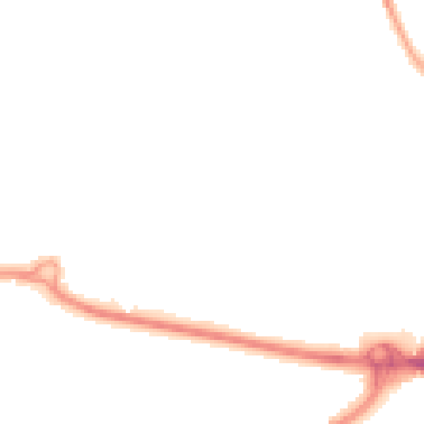 Night-time road noise heatmap for PO16 7SX