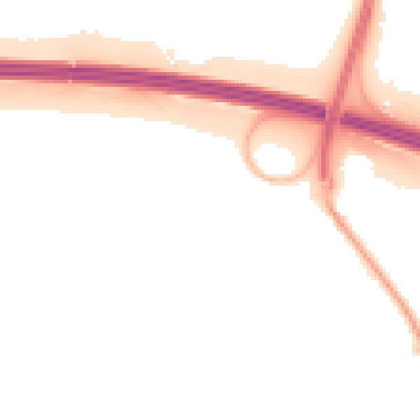 Night-time road noise heatmap for PO16 7UF