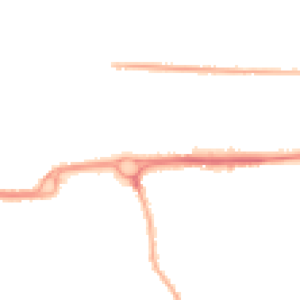 Night-time road noise heatmap for PO16 8BD