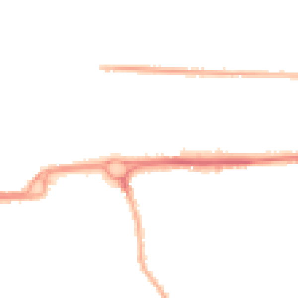 Night-time road noise heatmap for PO16 8BE