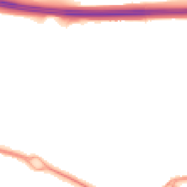 Night-time road noise heatmap for PO16 8EH