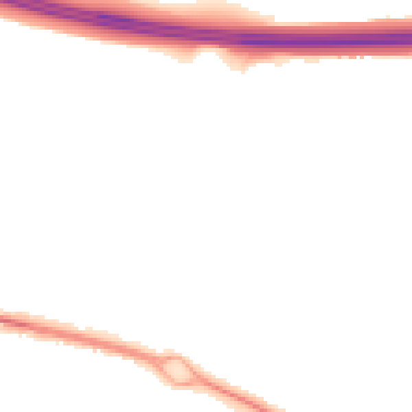Night-time road noise heatmap for PO16 8ER