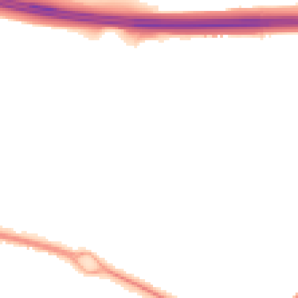 Night-time road noise heatmap for PO16 8HE