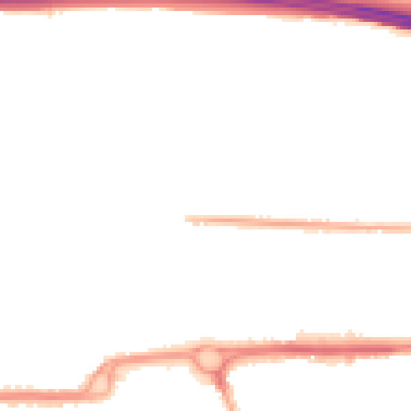 Night-time road noise heatmap for PO16 8HP
