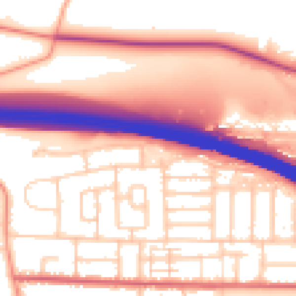 Daytime road noise heatmap for PO16 8JD
