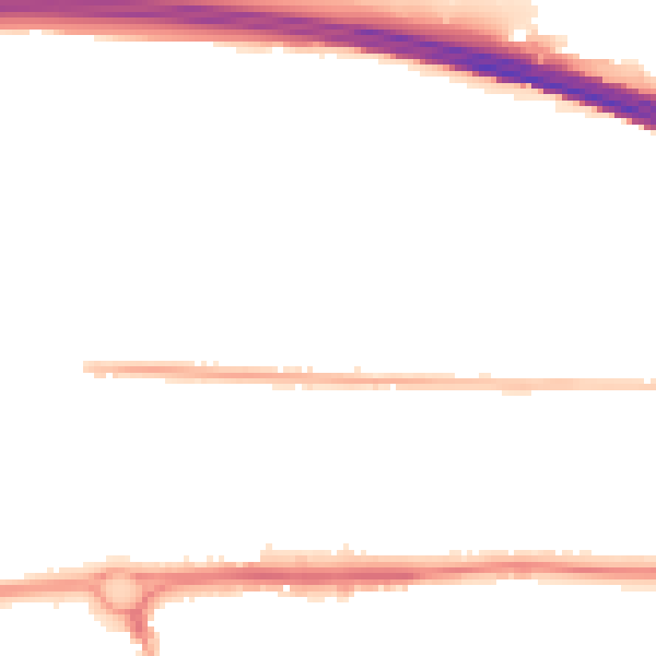 Night-time road noise heatmap for PO16 8LS