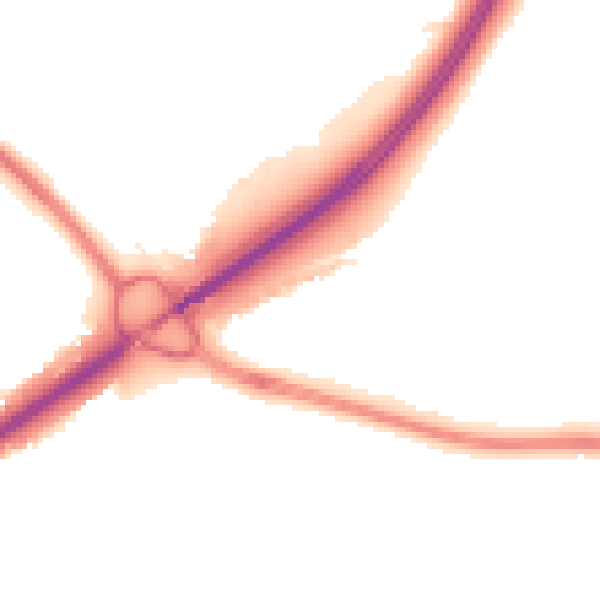 Night-time road noise heatmap for PO16 8RZ