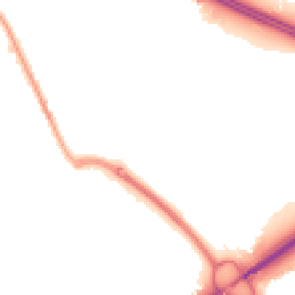 Night-time road noise heatmap for PO16 8SN