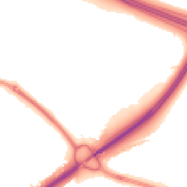 Night-time road noise heatmap for PO16 8TH