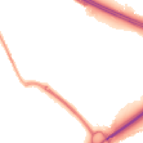 Night-time road noise heatmap for PO16 8TY