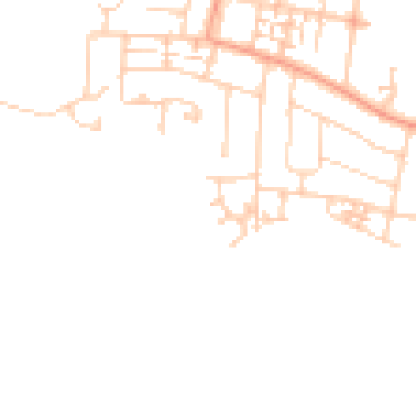 Daytime road noise heatmap for PO16 9EW