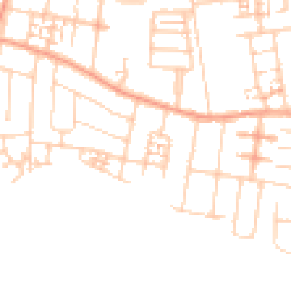 Daytime road noise heatmap for PO16 9HG