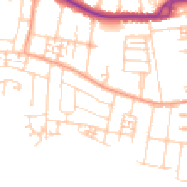 Daytime road noise heatmap for PO16 9JB