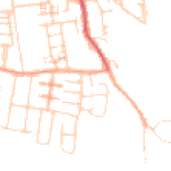 Daytime road noise heatmap for PO16 9JU