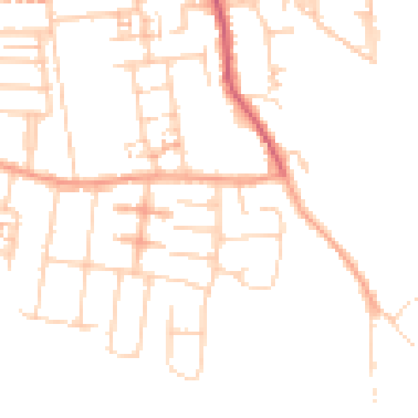 Daytime road noise heatmap for PO16 9JX