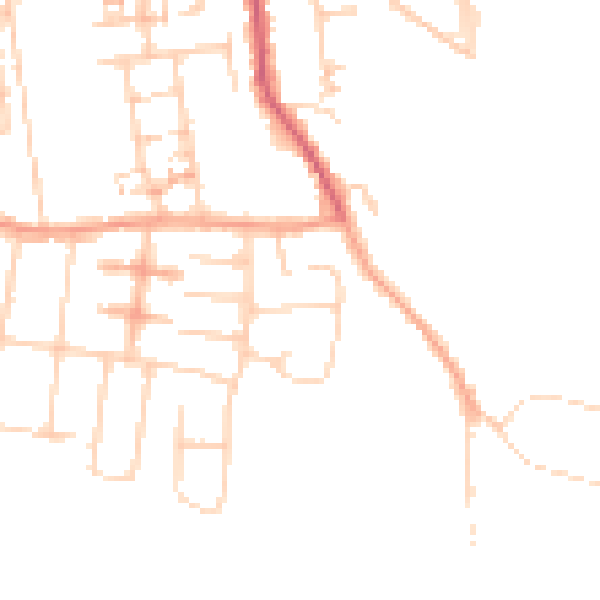 Daytime road noise heatmap for PO16 9LB