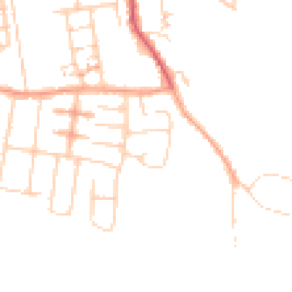 Daytime road noise heatmap for PO16 9LH