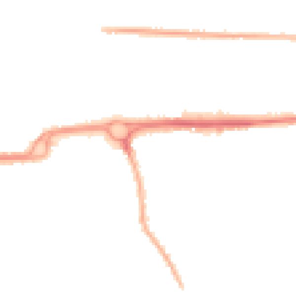 Night-time road noise heatmap for PO16 9NB