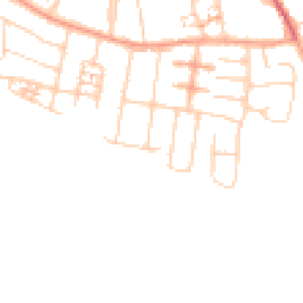 Daytime road noise heatmap for PO16 9NJ