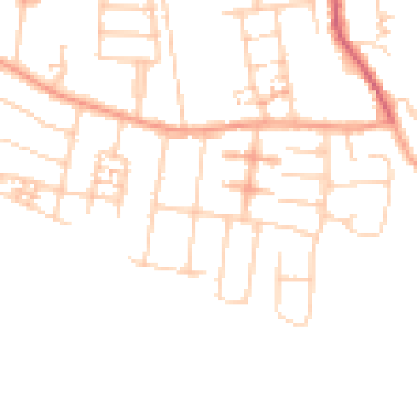 Daytime road noise heatmap for PO16 9NL