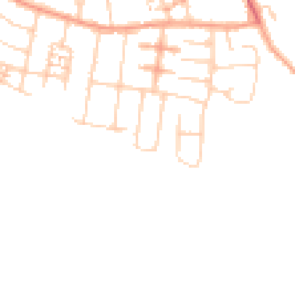 Daytime road noise heatmap for PO16 9NW