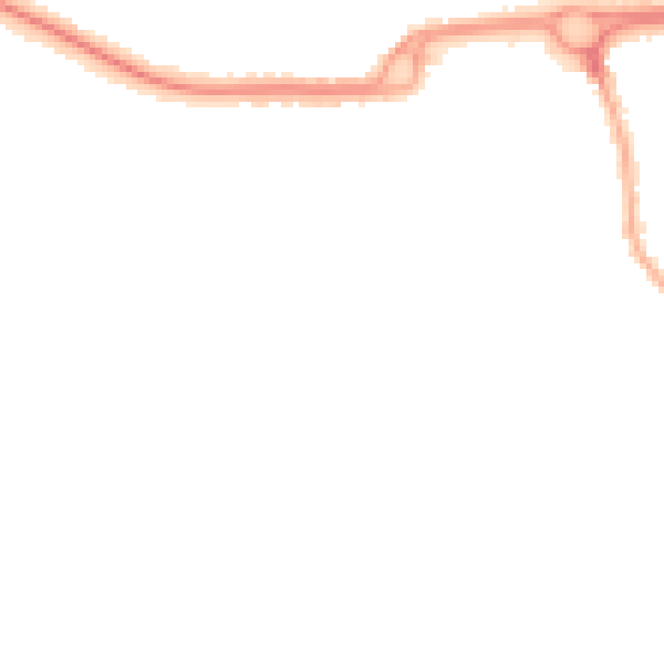 Night-time road noise heatmap for PO16 9RZ