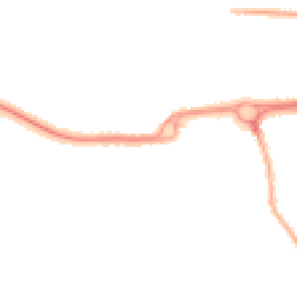 Night-time road noise heatmap for PO16 9UH