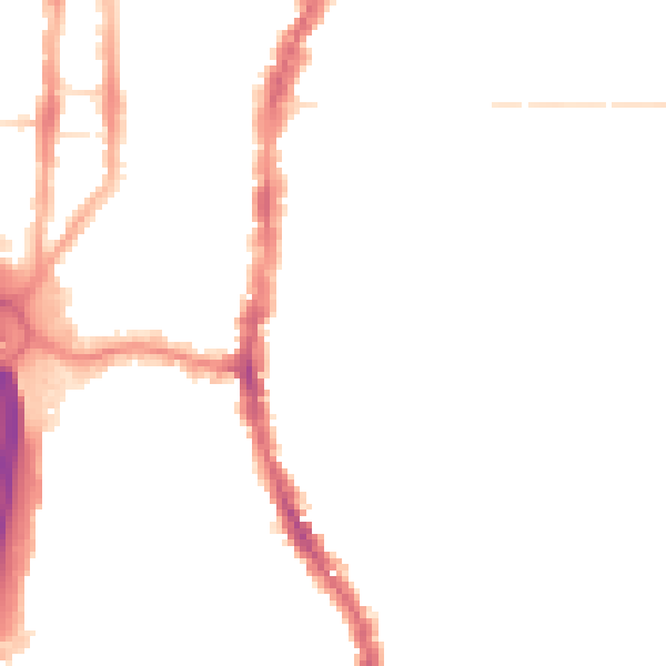 Night-time road noise heatmap for PO2 0AD