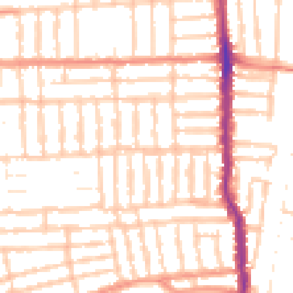 Daytime road noise heatmap for PO2 0AL