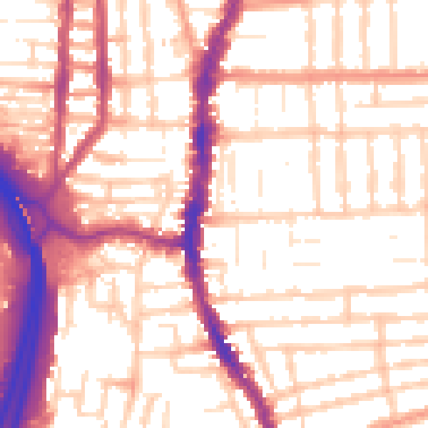 Daytime road noise heatmap for PO2 0AR