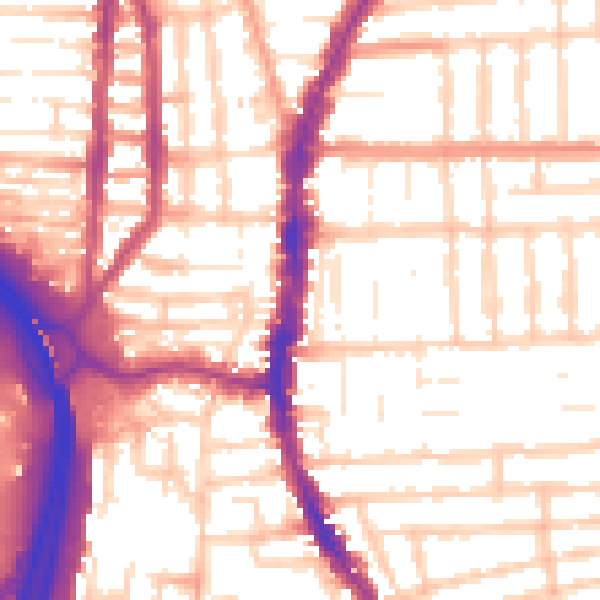 Daytime road noise heatmap for PO2 0AT
