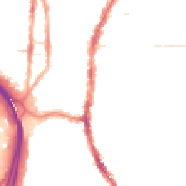 Night-time road noise heatmap for PO2 0AT