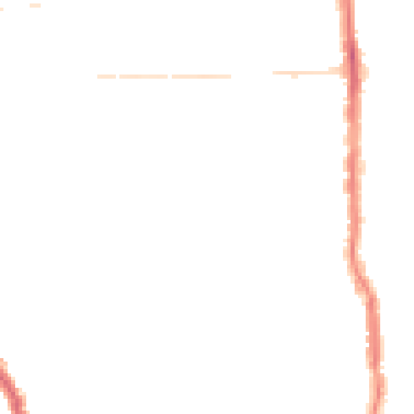 Night-time road noise heatmap for PO2 0AX