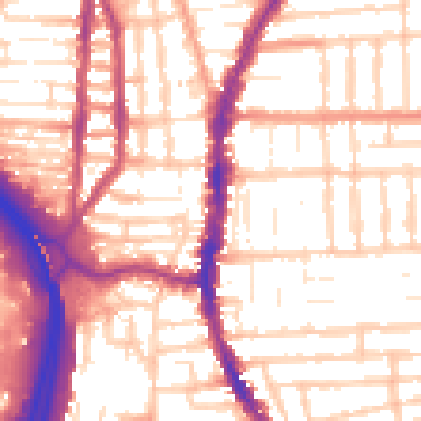 Daytime road noise heatmap for PO2 0BH