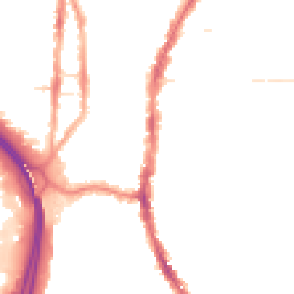 Night-time road noise heatmap for PO2 0BH