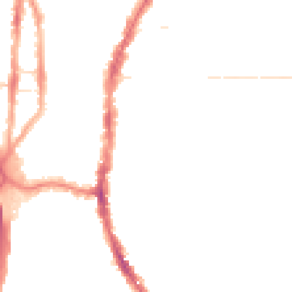 Night-time road noise heatmap for PO2 0BS